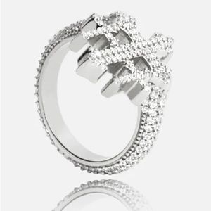 TRIPLE CROSS RING white gold